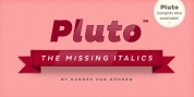 Pluto Italics font download