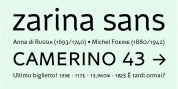 Zarina font download