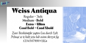 Weiss Antiqua font download