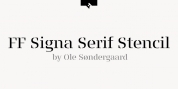 FF Signa Serif Stencil Pro font download