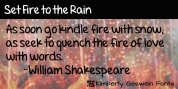 Set Fire To The Rain font download