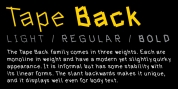 Tape Back font download