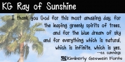 KG Ray Of Sunshine font download