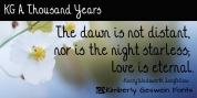 KG A Thousand Years font download