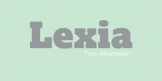 Lexia Typographic Advertising font download