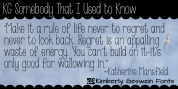 KG Somebody That I Used To Know font download