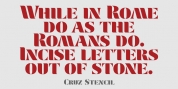 Cruz Stencil font download