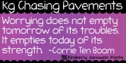 KG Chasing Pavements font download