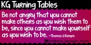 KG Turning Tables font download