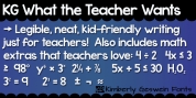 KG What The Teacher Wants font download