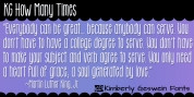 KG How Many Times font download