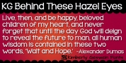 KG Behind These Hazel Eyes font download