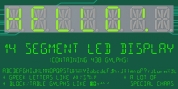 14 Segment LED Display font download