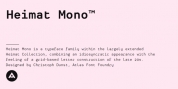 Heimat Mono font download