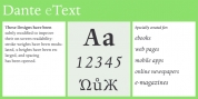 Dante eText font download