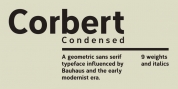 Corbert Condensed font download