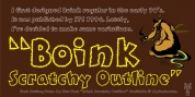 Boink Scratchy Outline font download