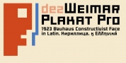 Dez Weimar Plakat Pro font download