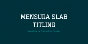 Mensura Slab Titling font download