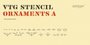 Vtg Stencil Ornaments A font download