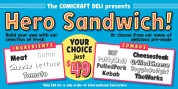 Hero Sandwich Ingredients font download