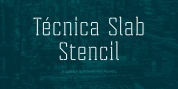 Tecnica Slab Stencil font download