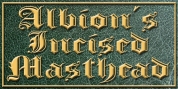 Albion's Incised Masthead font download