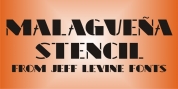 Malaguena Stencil JNL font download