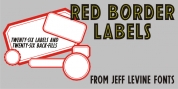 Red Border Labels JNL font download