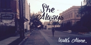 She Always Walk Alone font download