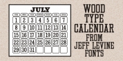 Wood Type Calendar JNL font download