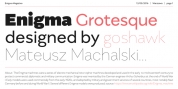 Enigma Grotesque font download
