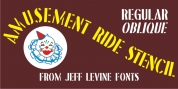 Amusement Ride Stencil JNL font download