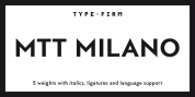 MTT Milano font download