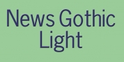 News Gothic Light font download