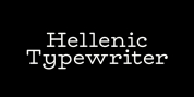 Hellenic Typewriter font download