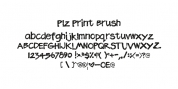 Plz Print Brush font download