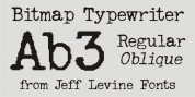 Bitmap Typewriter JNL font download