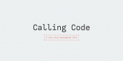 Calling Code font download