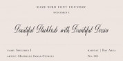 Rare Bird Specimen I font download