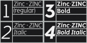 Zinc font download