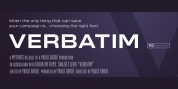 Verbatim font download