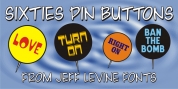 Sixties Pin Buttons JNL font download