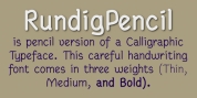 Rundig Pencil font download
