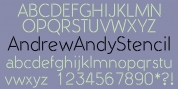AndrewAndyStencil font download