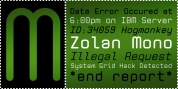 Zolan Mono BTN font download