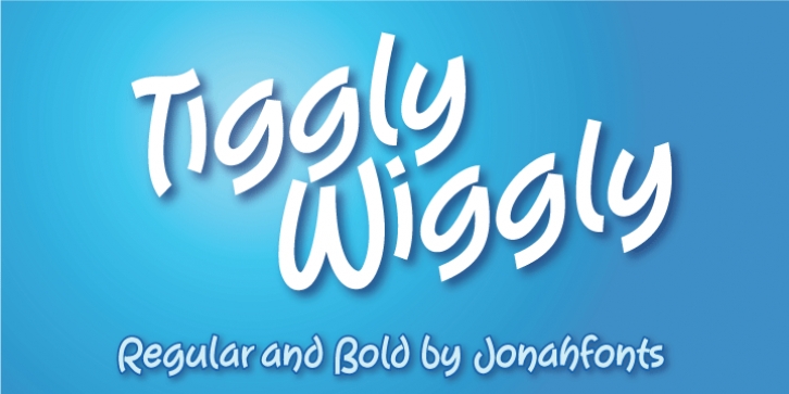 Tiggly Wiggly font preview