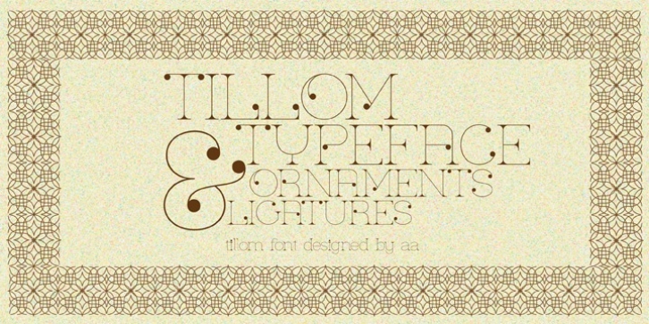 Tillom font preview