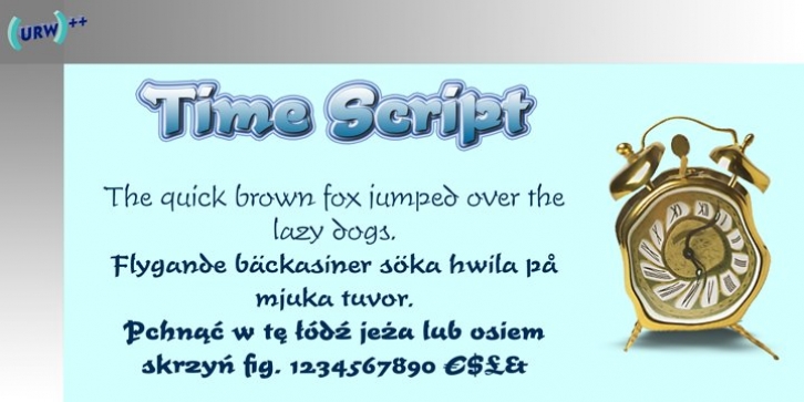 Time Script font preview