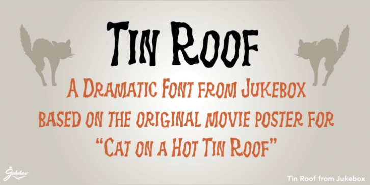 Tin Roof font preview